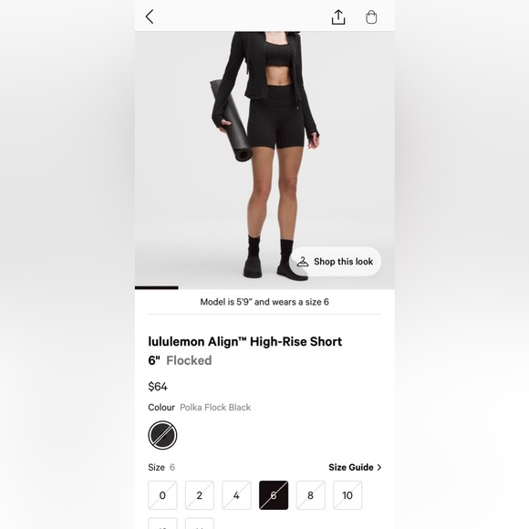 lululemon Align High-Rise Short polka dot Flocked - Picture 6 of 6